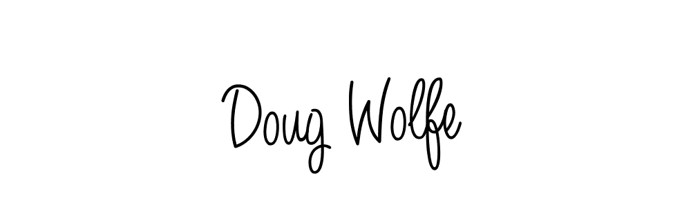 How to make Doug Wolfe name signature. Use Angelique-Rose-font-FFP style for creating short signs online. This is the latest handwritten sign. Doug Wolfe signature style 5 images and pictures png