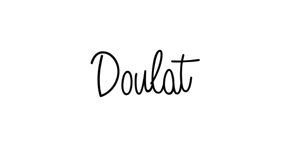 You should practise on your own different ways (Angelique-Rose-font-FFP) to write your name (Doulat) in signature. don't let someone else do it for you. Doulat signature style 5 images and pictures png