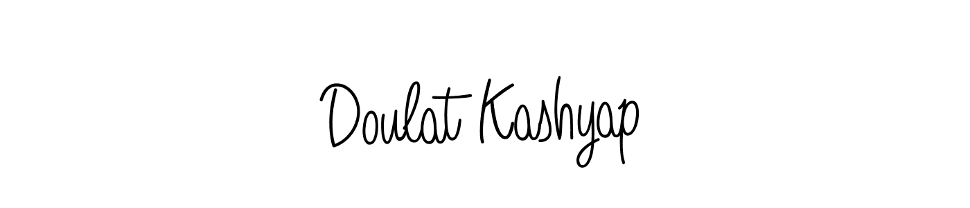 Create a beautiful signature design for name Doulat Kashyap. With this signature (Angelique-Rose-font-FFP) fonts, you can make a handwritten signature for free. Doulat Kashyap signature style 5 images and pictures png