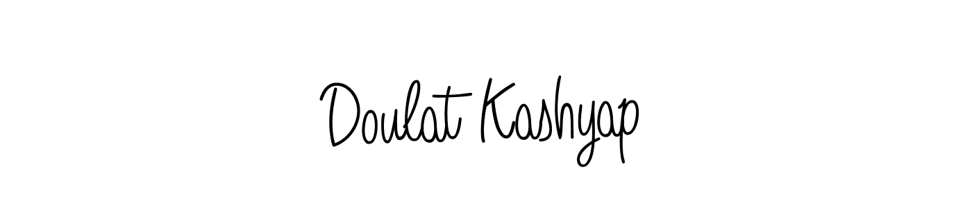 The best way (Angelique-Rose-font-FFP) to make a short signature is to pick only two or three words in your name. The name Doulat Kashyap include a total of six letters. For converting this name. Doulat Kashyap signature style 5 images and pictures png