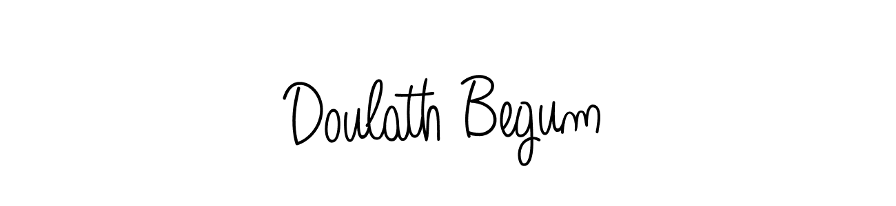 Use a signature maker to create a handwritten signature online. With this signature software, you can design (Angelique-Rose-font-FFP) your own signature for name Doulath Begum. Doulath Begum signature style 5 images and pictures png