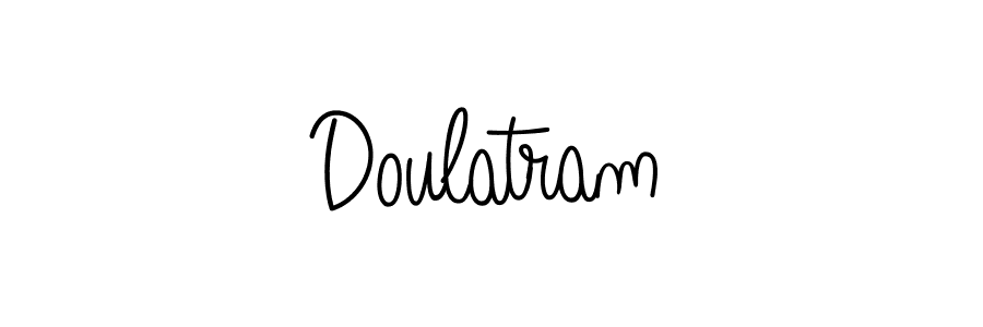 You should practise on your own different ways (Angelique-Rose-font-FFP) to write your name (Doulatram) in signature. don't let someone else do it for you. Doulatram signature style 5 images and pictures png