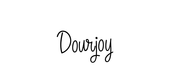 You should practise on your own different ways (Angelique-Rose-font-FFP) to write your name (Dourjoy) in signature. don't let someone else do it for you. Dourjoy signature style 5 images and pictures png