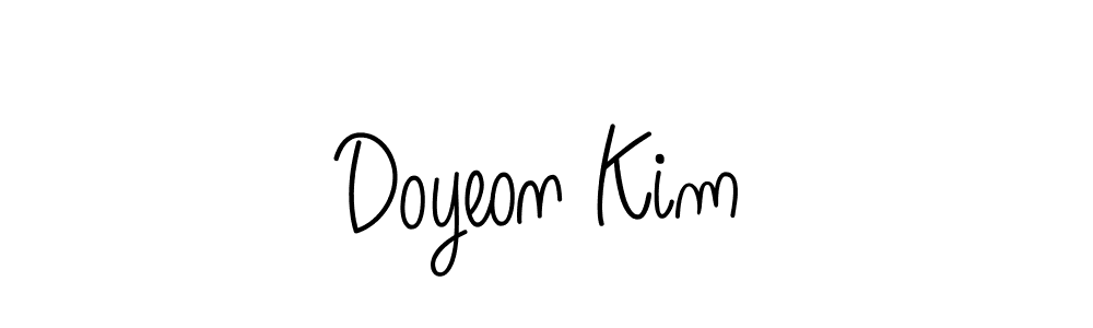 How to make Doyeon Kim name signature. Use Angelique-Rose-font-FFP style for creating short signs online. This is the latest handwritten sign. Doyeon Kim signature style 5 images and pictures png