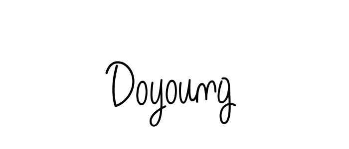 Make a beautiful signature design for name Doyoung. With this signature (Angelique-Rose-font-FFP) style, you can create a handwritten signature for free. Doyoung signature style 5 images and pictures png