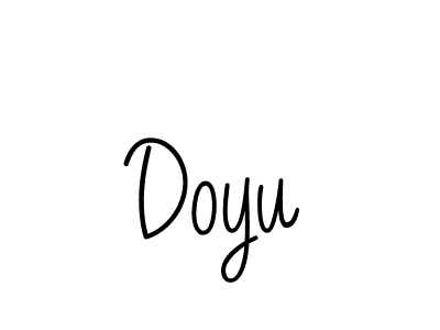 Make a beautiful signature design for name Doyu. With this signature (Angelique-Rose-font-FFP) style, you can create a handwritten signature for free. Doyu signature style 5 images and pictures png