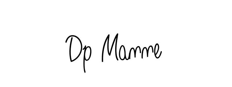 How to make Dp Manne name signature. Use Angelique-Rose-font-FFP style for creating short signs online. This is the latest handwritten sign. Dp Manne signature style 5 images and pictures png