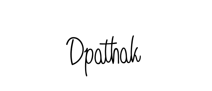 Dpathak stylish signature style. Best Handwritten Sign (Angelique-Rose-font-FFP) for my name. Handwritten Signature Collection Ideas for my name Dpathak. Dpathak signature style 5 images and pictures png