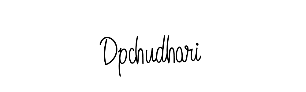 You should practise on your own different ways (Angelique-Rose-font-FFP) to write your name (Dpchudhari) in signature. don't let someone else do it for you. Dpchudhari signature style 5 images and pictures png
