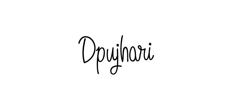 Use a signature maker to create a handwritten signature online. With this signature software, you can design (Angelique-Rose-font-FFP) your own signature for name Dpujhari. Dpujhari signature style 5 images and pictures png