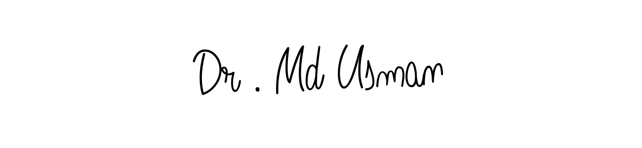 The best way (Angelique-Rose-font-FFP) to make a short signature is to pick only two or three words in your name. The name Dr . Md Usman include a total of six letters. For converting this name. Dr . Md Usman signature style 5 images and pictures png