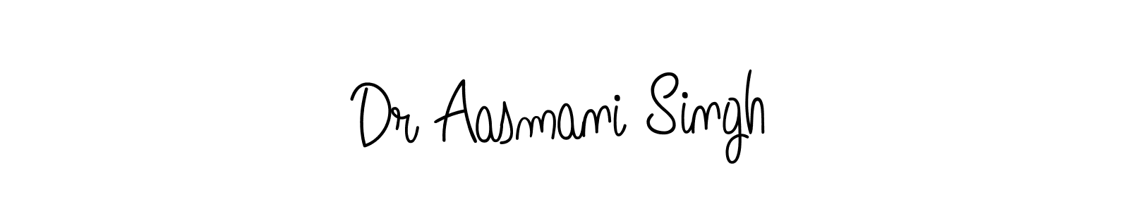 You should practise on your own different ways (Angelique-Rose-font-FFP) to write your name (Dr Aasmani Singh) in signature. don't let someone else do it for you. Dr Aasmani Singh signature style 5 images and pictures png