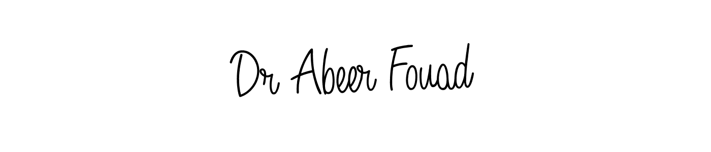 Also we have Dr Abeer Fouad name is the best signature style. Create professional handwritten signature collection using Angelique-Rose-font-FFP autograph style. Dr Abeer Fouad signature style 5 images and pictures png