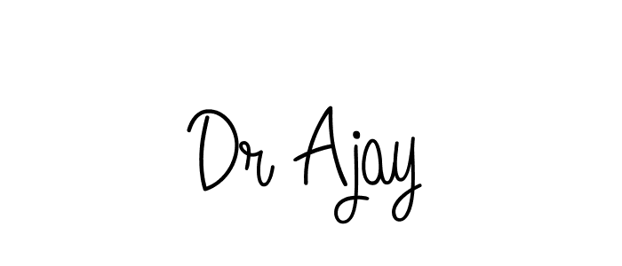 The best way (Angelique-Rose-font-FFP) to make a short signature is to pick only two or three words in your name. The name Dr Ajay include a total of six letters. For converting this name. Dr Ajay signature style 5 images and pictures png