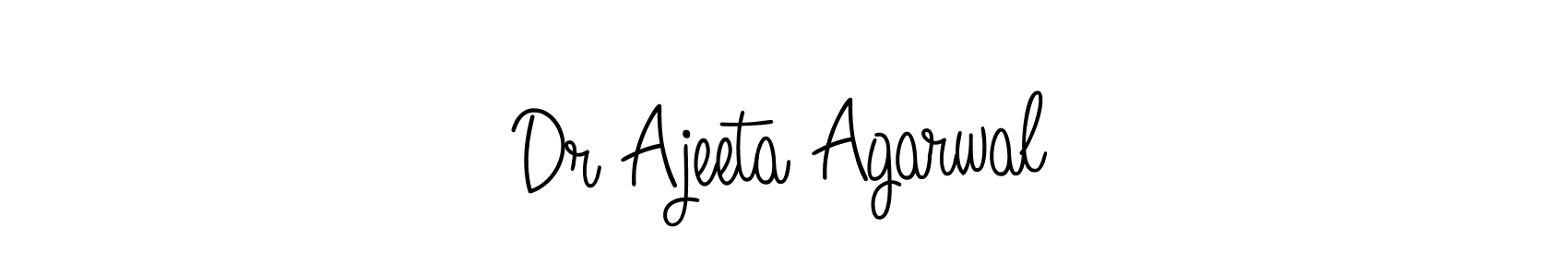 The best way (Angelique-Rose-font-FFP) to make a short signature is to pick only two or three words in your name. The name Dr Ajeeta Agarwal include a total of six letters. For converting this name. Dr Ajeeta Agarwal signature style 5 images and pictures png