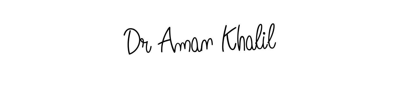Use a signature maker to create a handwritten signature online. With this signature software, you can design (Angelique-Rose-font-FFP) your own signature for name Dr Aman Khalil. Dr Aman Khalil signature style 5 images and pictures png