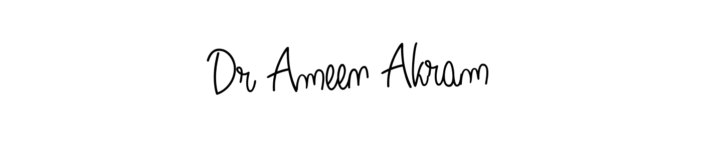 Design your own signature with our free online signature maker. With this signature software, you can create a handwritten (Angelique-Rose-font-FFP) signature for name Dr Ameen Akram. Dr Ameen Akram signature style 5 images and pictures png