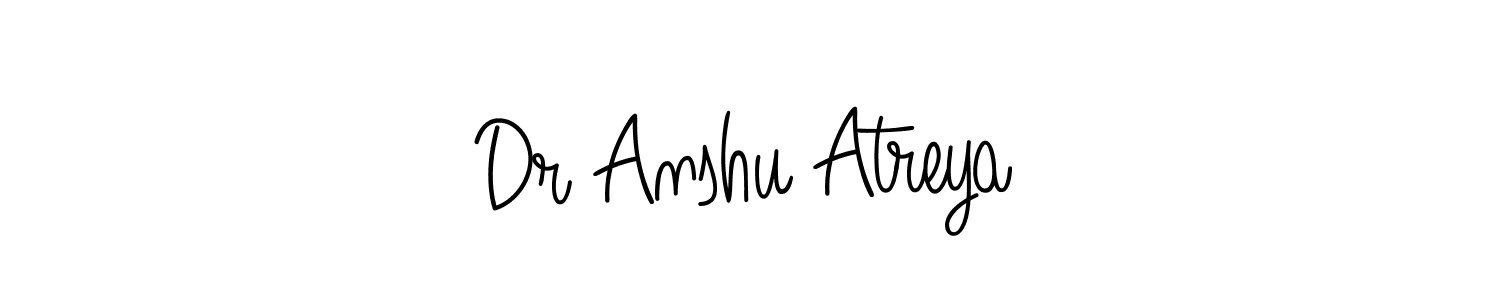 Dr Anshu Atreya stylish signature style. Best Handwritten Sign (Angelique-Rose-font-FFP) for my name. Handwritten Signature Collection Ideas for my name Dr Anshu Atreya. Dr Anshu Atreya signature style 5 images and pictures png