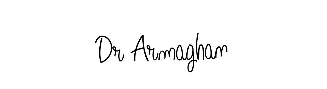 Make a beautiful signature design for name Dr Armaghan. With this signature (Angelique-Rose-font-FFP) style, you can create a handwritten signature for free. Dr Armaghan signature style 5 images and pictures png