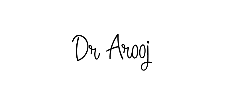 Use a signature maker to create a handwritten signature online. With this signature software, you can design (Angelique-Rose-font-FFP) your own signature for name Dr Arooj. Dr Arooj signature style 5 images and pictures png