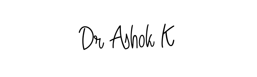 Make a beautiful signature design for name Dr Ashok K. With this signature (Angelique-Rose-font-FFP) style, you can create a handwritten signature for free. Dr Ashok K signature style 5 images and pictures png