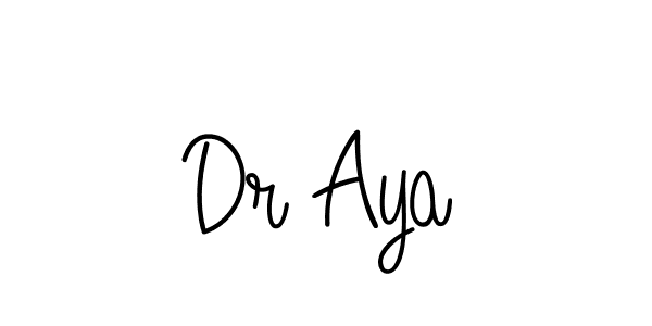 Make a beautiful signature design for name Dr Aya. With this signature (Angelique-Rose-font-FFP) style, you can create a handwritten signature for free. Dr Aya signature style 5 images and pictures png