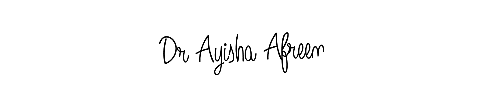 Make a beautiful signature design for name Dr Ayisha Afreen. With this signature (Angelique-Rose-font-FFP) style, you can create a handwritten signature for free. Dr Ayisha Afreen signature style 5 images and pictures png