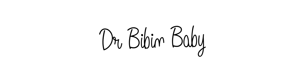 if you are searching for the best signature style for your name Dr Bibin Baby. so please give up your signature search. here we have designed multiple signature styles  using Angelique-Rose-font-FFP. Dr Bibin Baby signature style 5 images and pictures png