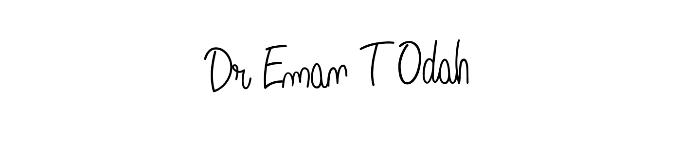 You should practise on your own different ways (Angelique-Rose-font-FFP) to write your name (Dr Eman T Odah) in signature. don't let someone else do it for you. Dr Eman T Odah signature style 5 images and pictures png