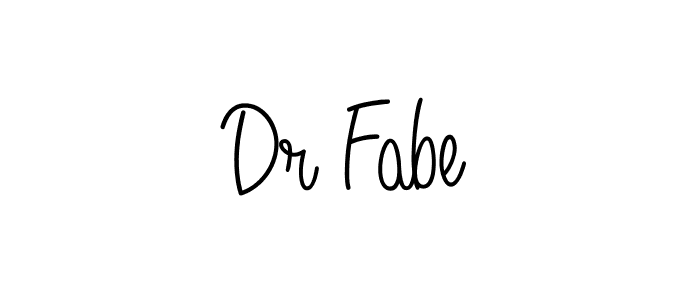 Dr Fabe stylish signature style. Best Handwritten Sign (Angelique-Rose-font-FFP) for my name. Handwritten Signature Collection Ideas for my name Dr Fabe. Dr Fabe signature style 5 images and pictures png