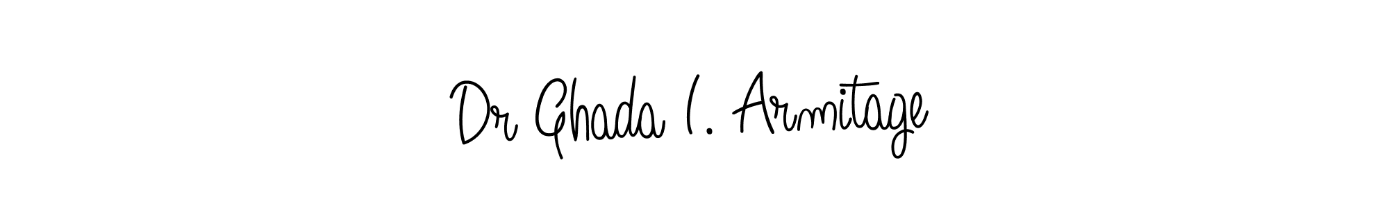 Create a beautiful signature design for name Dr Ghada I. Armitage. With this signature (Angelique-Rose-font-FFP) fonts, you can make a handwritten signature for free. Dr Ghada I. Armitage signature style 5 images and pictures png