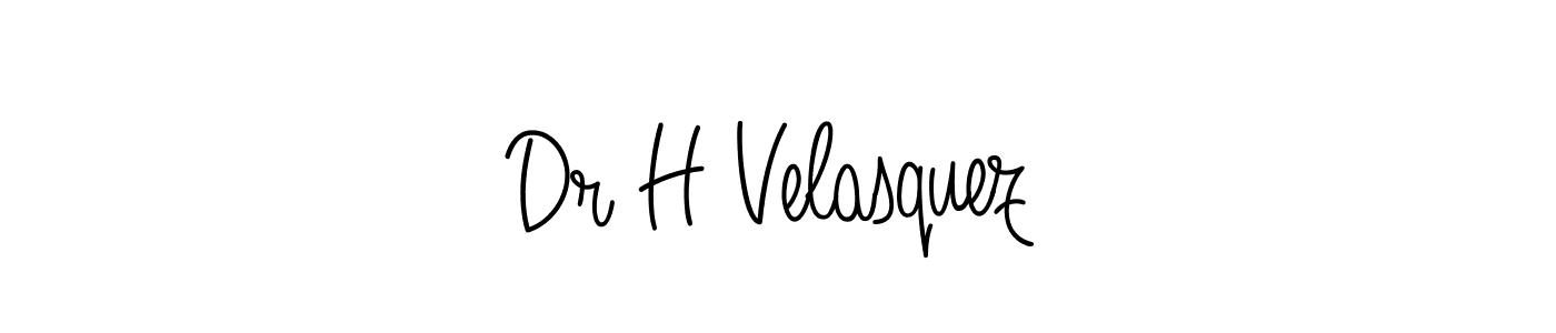 Create a beautiful signature design for name Dr H Velasquez. With this signature (Angelique-Rose-font-FFP) fonts, you can make a handwritten signature for free. Dr H Velasquez signature style 5 images and pictures png