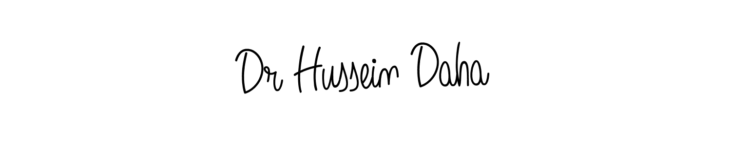 Design your own signature with our free online signature maker. With this signature software, you can create a handwritten (Angelique-Rose-font-FFP) signature for name Dr Hussein Daha. Dr Hussein Daha signature style 5 images and pictures png