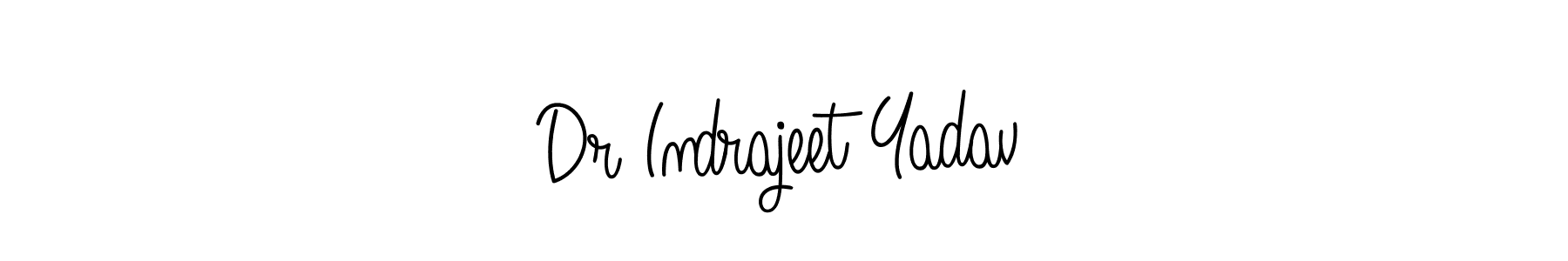 Design your own signature with our free online signature maker. With this signature software, you can create a handwritten (Angelique-Rose-font-FFP) signature for name Dr Indrajeet Yadav. Dr Indrajeet Yadav signature style 5 images and pictures png