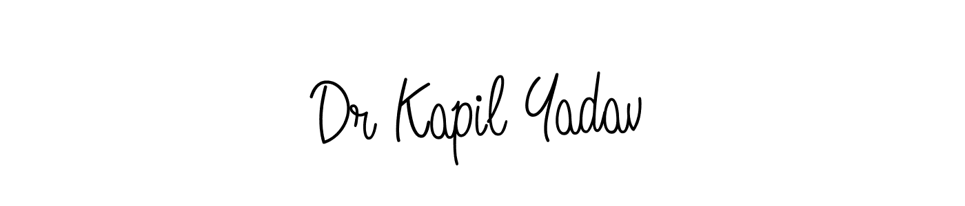 You should practise on your own different ways (Angelique-Rose-font-FFP) to write your name (Dr Kapil Yadav) in signature. don't let someone else do it for you. Dr Kapil Yadav signature style 5 images and pictures png