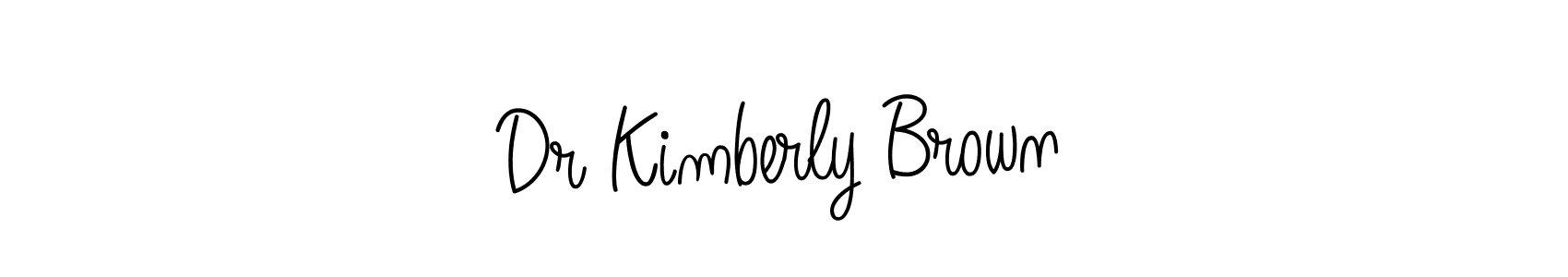 You should practise on your own different ways (Angelique-Rose-font-FFP) to write your name (Dr Kimberly Brown) in signature. don't let someone else do it for you. Dr Kimberly Brown signature style 5 images and pictures png