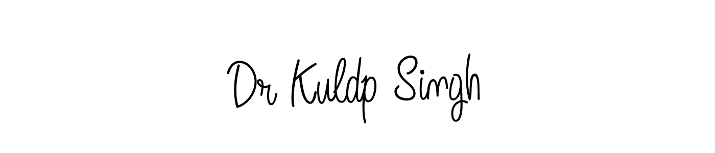 Create a beautiful signature design for name Dr Kuldp Singh. With this signature (Angelique-Rose-font-FFP) fonts, you can make a handwritten signature for free. Dr Kuldp Singh signature style 5 images and pictures png