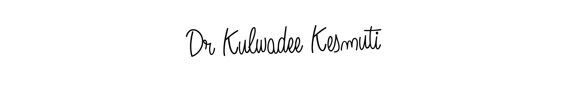 The best way (Angelique-Rose-font-FFP) to make a short signature is to pick only two or three words in your name. The name Dr Kulwadee Kesmuti include a total of six letters. For converting this name. Dr Kulwadee Kesmuti signature style 5 images and pictures png