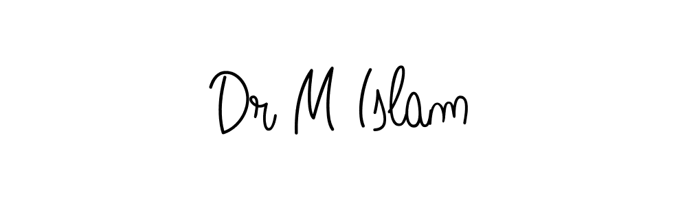 Make a beautiful signature design for name Dr M Islam. With this signature (Angelique-Rose-font-FFP) style, you can create a handwritten signature for free. Dr M Islam signature style 5 images and pictures png