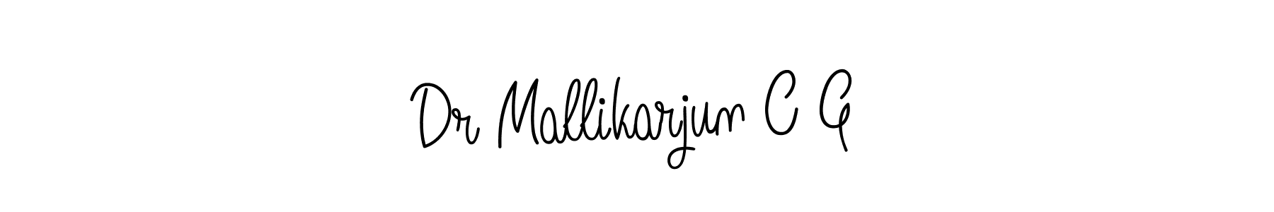 Design your own signature with our free online signature maker. With this signature software, you can create a handwritten (Angelique-Rose-font-FFP) signature for name Dr Mallikarjun C G. Dr Mallikarjun C G signature style 5 images and pictures png