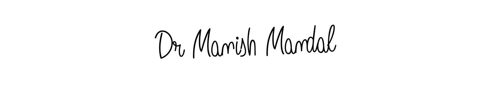 How to make Dr Manish Mandal name signature. Use Angelique-Rose-font-FFP style for creating short signs online. This is the latest handwritten sign. Dr Manish Mandal signature style 5 images and pictures png
