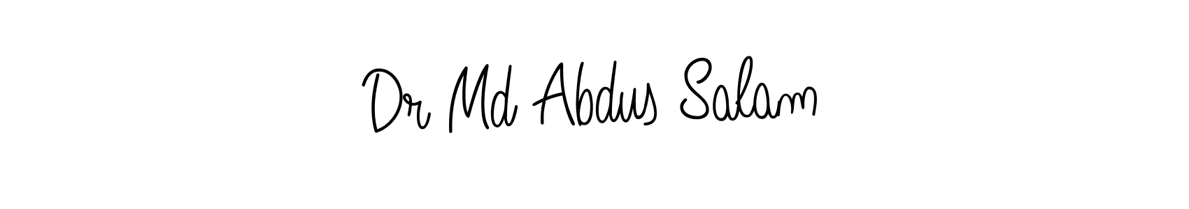 Design your own signature with our free online signature maker. With this signature software, you can create a handwritten (Angelique-Rose-font-FFP) signature for name Dr Md Abdus Salam. Dr Md Abdus Salam signature style 5 images and pictures png