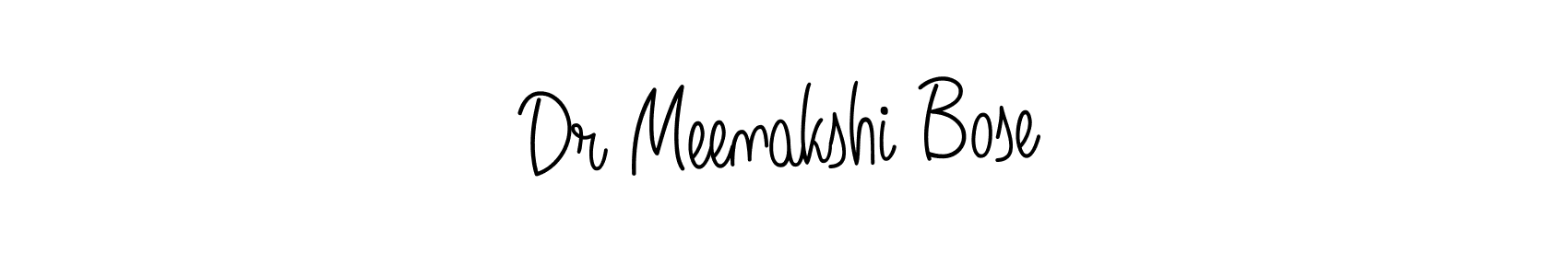 Dr Meenakshi Bose stylish signature style. Best Handwritten Sign (Angelique-Rose-font-FFP) for my name. Handwritten Signature Collection Ideas for my name Dr Meenakshi Bose. Dr Meenakshi Bose signature style 5 images and pictures png