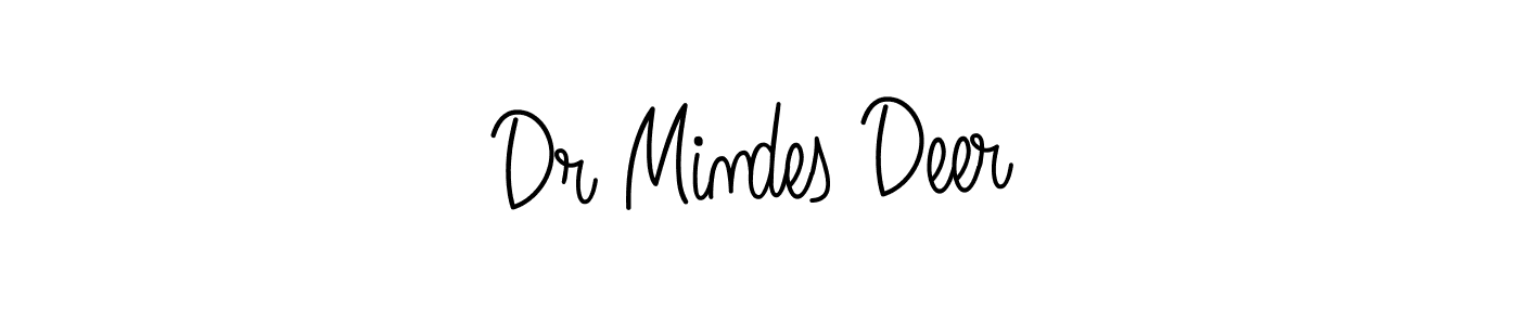 Make a beautiful signature design for name Dr Mindes Deer. With this signature (Angelique-Rose-font-FFP) style, you can create a handwritten signature for free. Dr Mindes Deer signature style 5 images and pictures png