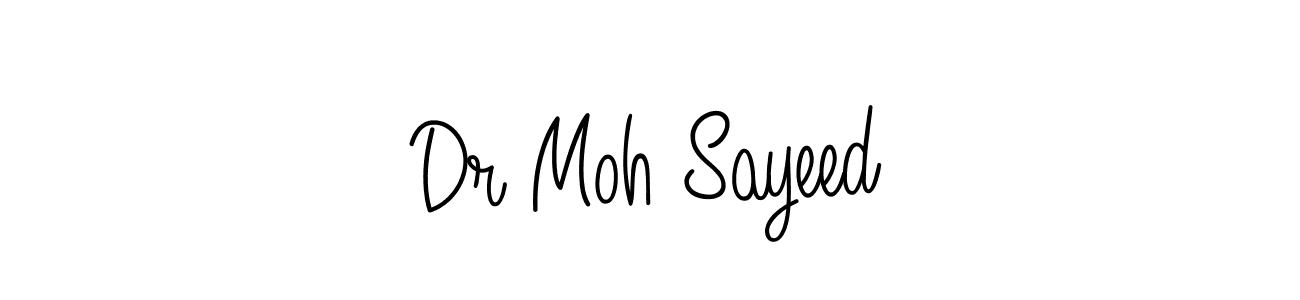 The best way (Angelique-Rose-font-FFP) to make a short signature is to pick only two or three words in your name. The name Dr Moh Sayeed include a total of six letters. For converting this name. Dr Moh Sayeed signature style 5 images and pictures png