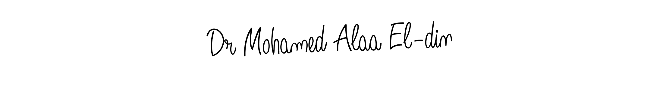 You should practise on your own different ways (Angelique-Rose-font-FFP) to write your name (Dr Mohamed Alaa El-din) in signature. don't let someone else do it for you. Dr Mohamed Alaa El-din signature style 5 images and pictures png