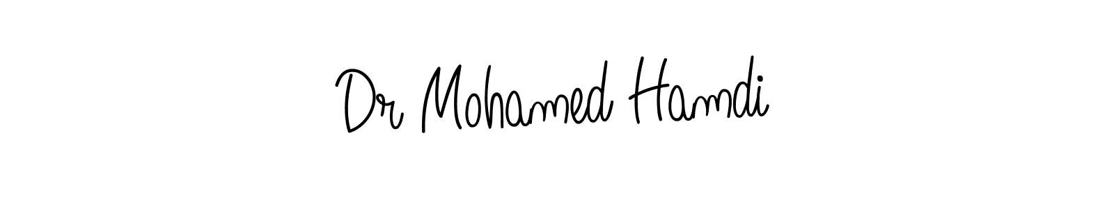 The best way (Angelique-Rose-font-FFP) to make a short signature is to pick only two or three words in your name. The name Dr Mohamed Hamdi include a total of six letters. For converting this name. Dr Mohamed Hamdi signature style 5 images and pictures png