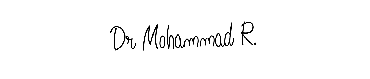 Create a beautiful signature design for name Dr Mohammad R.. With this signature (Angelique-Rose-font-FFP) fonts, you can make a handwritten signature for free. Dr Mohammad R. signature style 5 images and pictures png