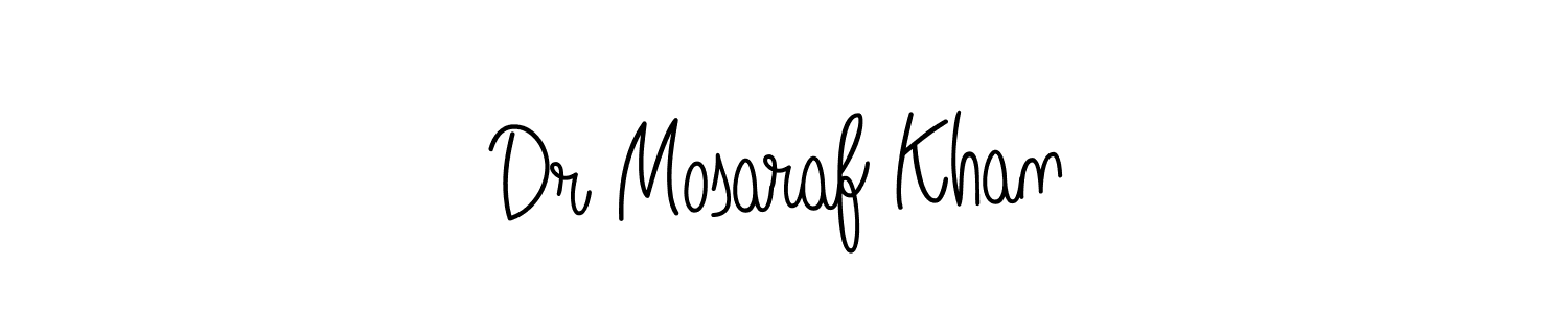 Design your own signature with our free online signature maker. With this signature software, you can create a handwritten (Angelique-Rose-font-FFP) signature for name Dr Mosaraf Khan. Dr Mosaraf Khan signature style 5 images and pictures png