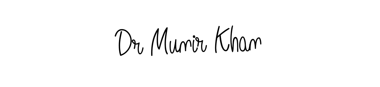 Use a signature maker to create a handwritten signature online. With this signature software, you can design (Angelique-Rose-font-FFP) your own signature for name Dr Munir Khan. Dr Munir Khan signature style 5 images and pictures png